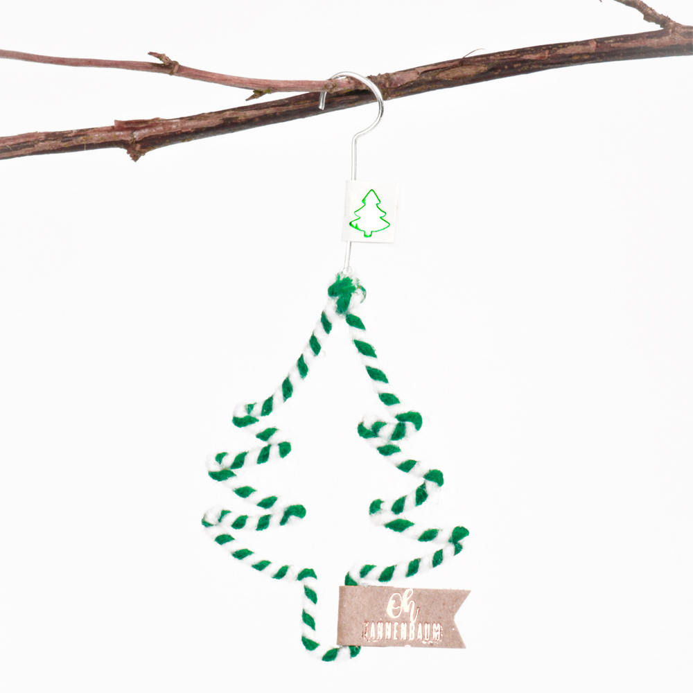 Mini Winter Wollornament "Baum"