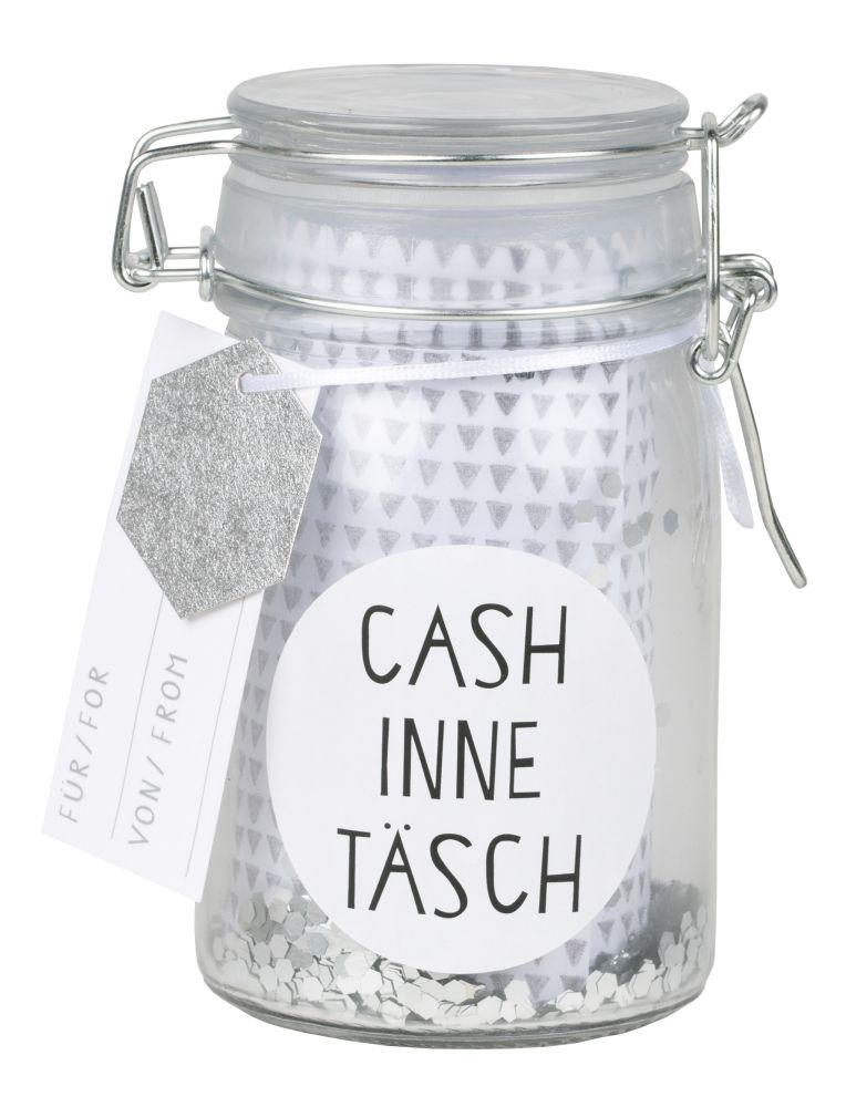 Geschenkglas Cash inne Täsch