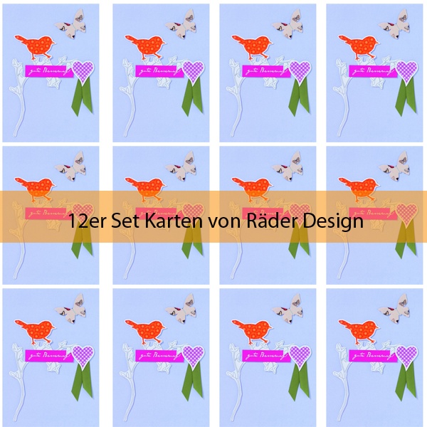 Vintage Karte - Gute Besserung 12er Set