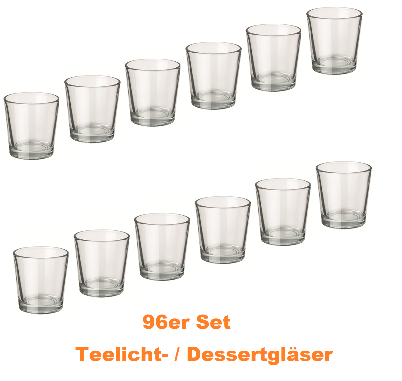 Teelichtgläser 96er Set