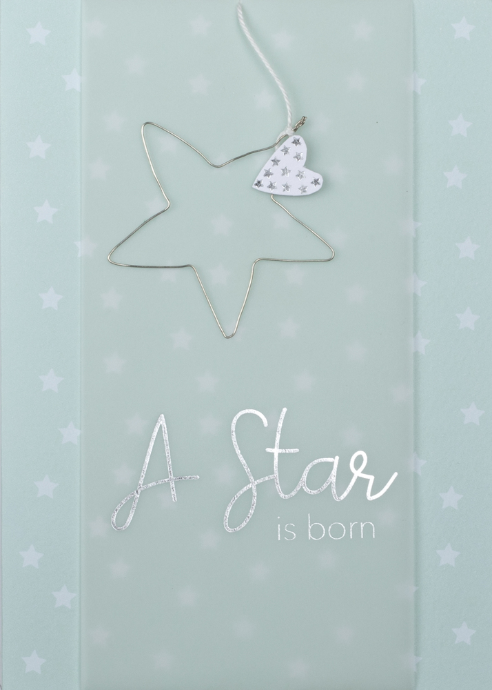 Drahtkarte "A Star is born"