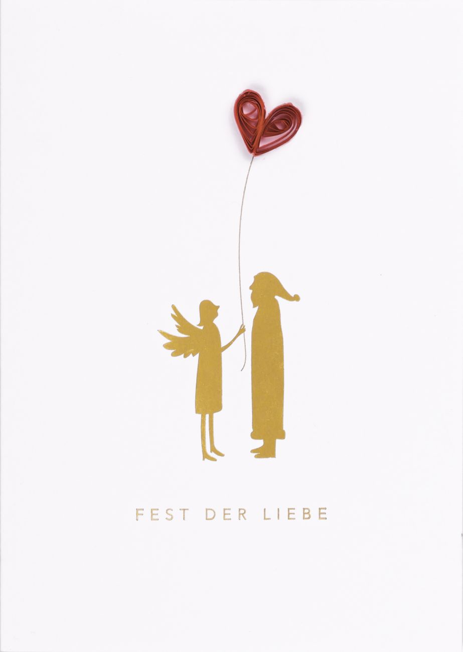 Weihnachts Quillingkarte "Fest der Liebe"