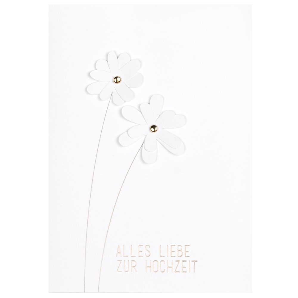 3D Blumenkarte "Alles Liebe zur Hochzeit"