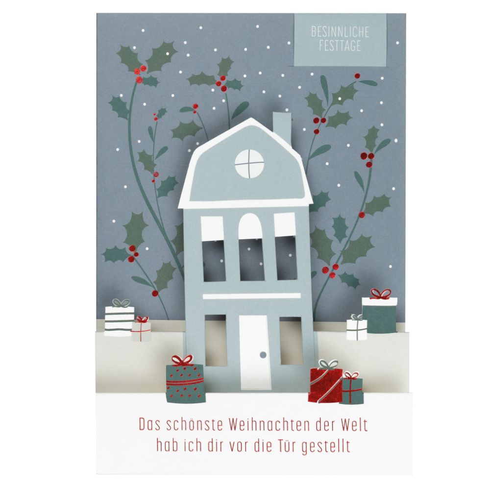 Weihnachtskartenhaus "Das schönste Weihnachten"