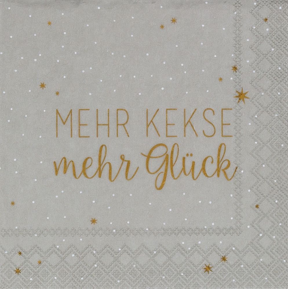 Cocktailserviette "Mehr Kekse mehr Glück"