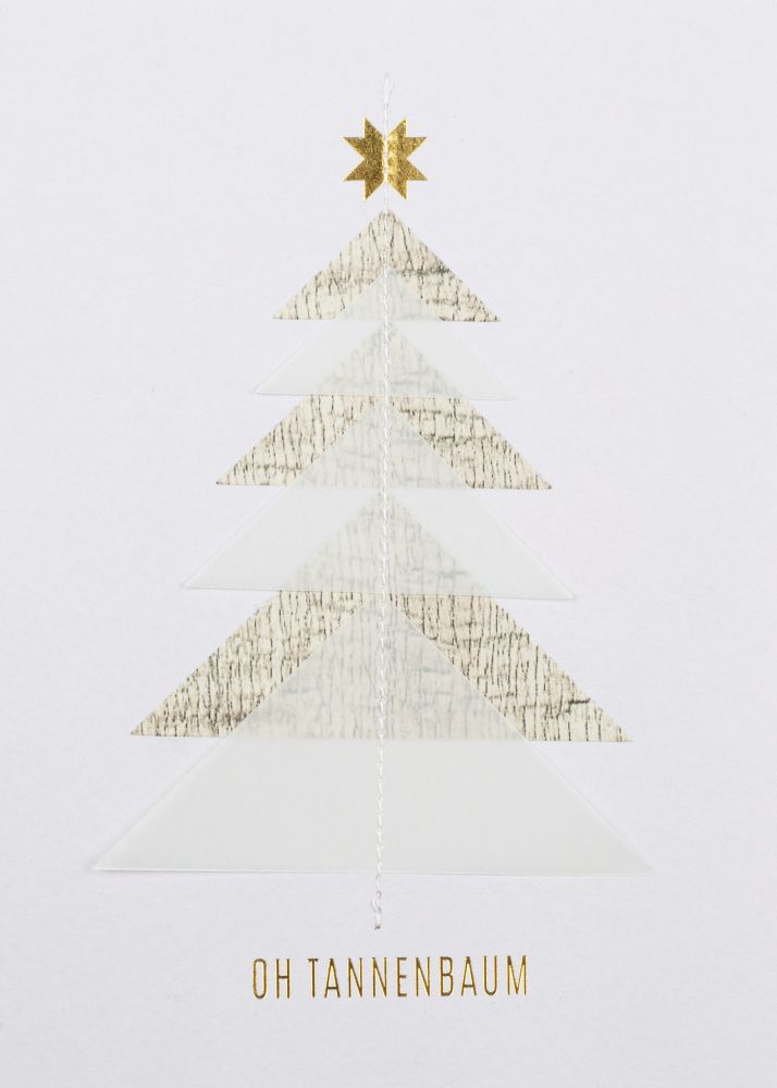 Geometrie Weihnachtskarte "Oh Tannenbaum"