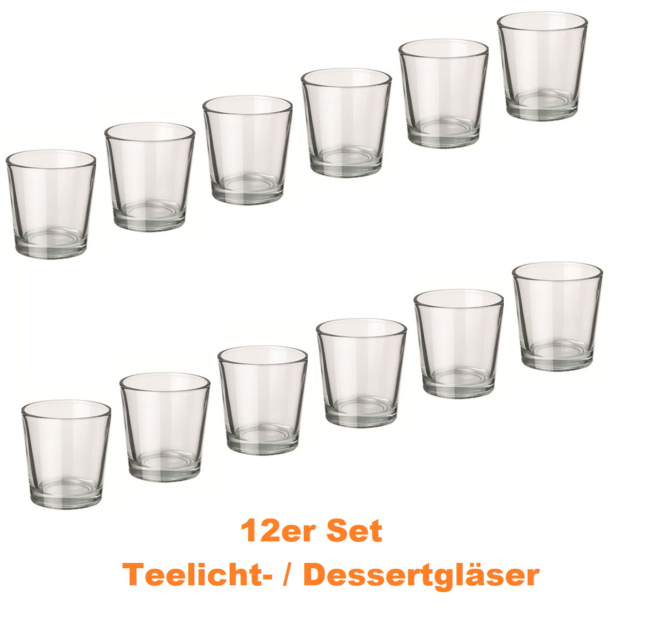 Teelichtgläser 12er Set