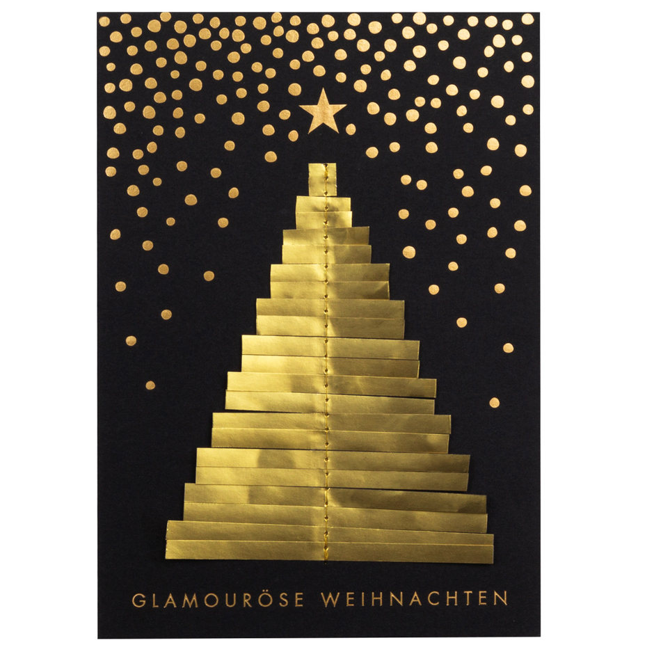 Lamettakarte "Glamouröse Weihnachten"