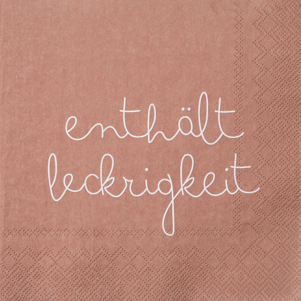 Serviette "Enthält leckrigkeit"