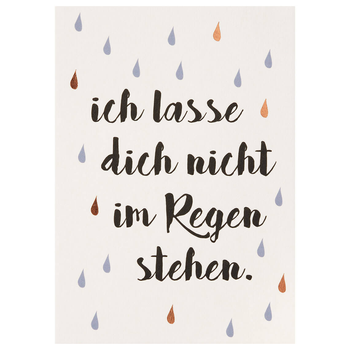 Mein Lieblingsmensch Postkarte "Ich lasse dich nicht im Regen" im 12er Set