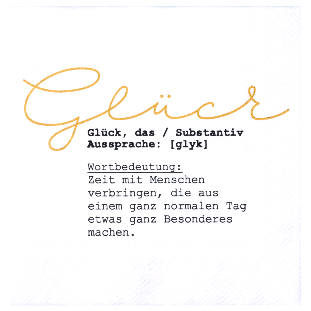 Cocktailservietten "Glück"