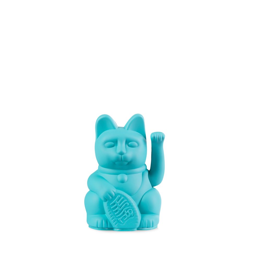 Mini Winkekatze "Lucky Cat Dark Turquoise"