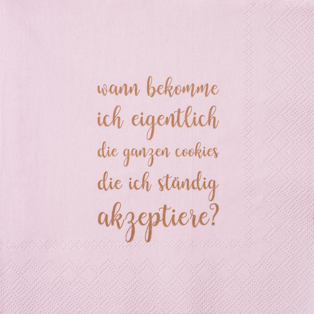 Serviette "Wann bekomme ich"