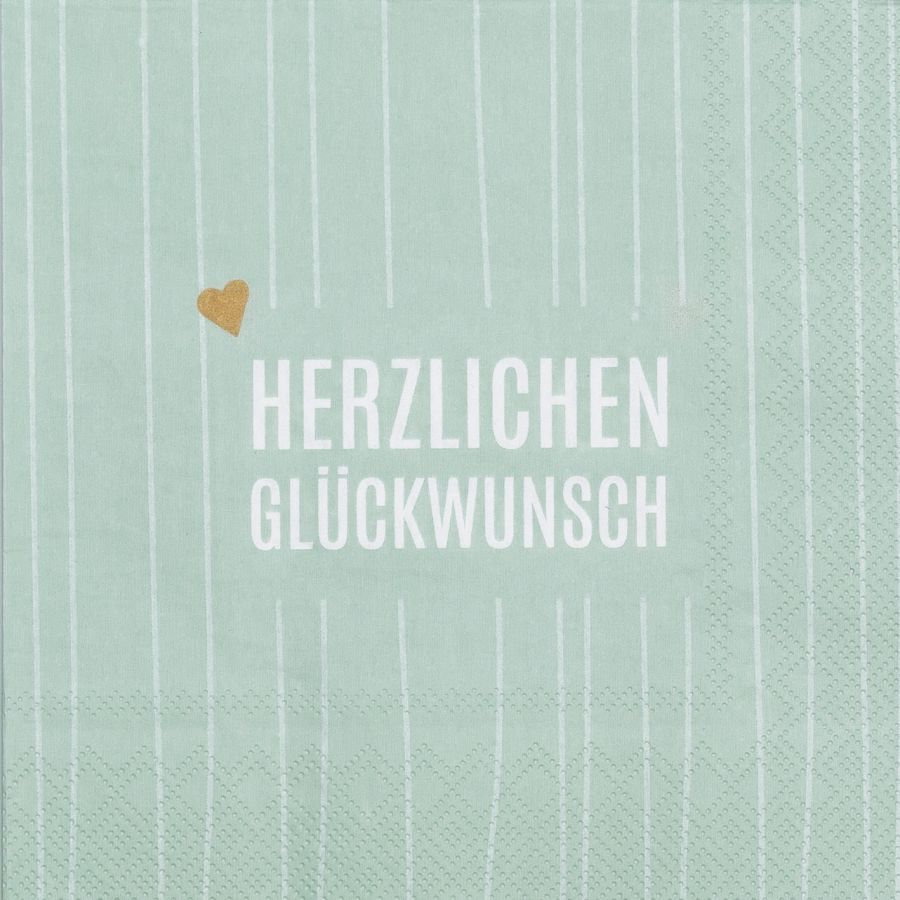 Servietten "Herzlichen Glückwunsch"