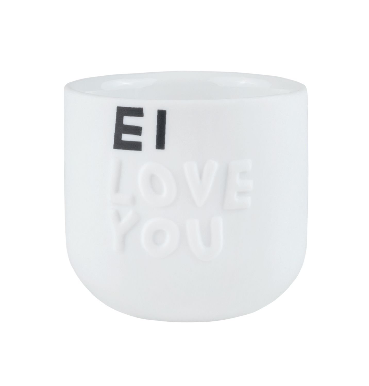 Guten Morgen. Eierbecher "Ei love you"