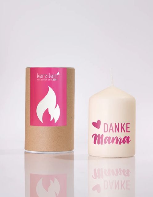 Flämmchen "Danke Mama" pink