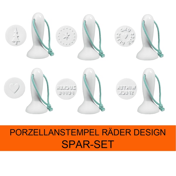 Winterzucker Porzellanstempel 6er Sparset