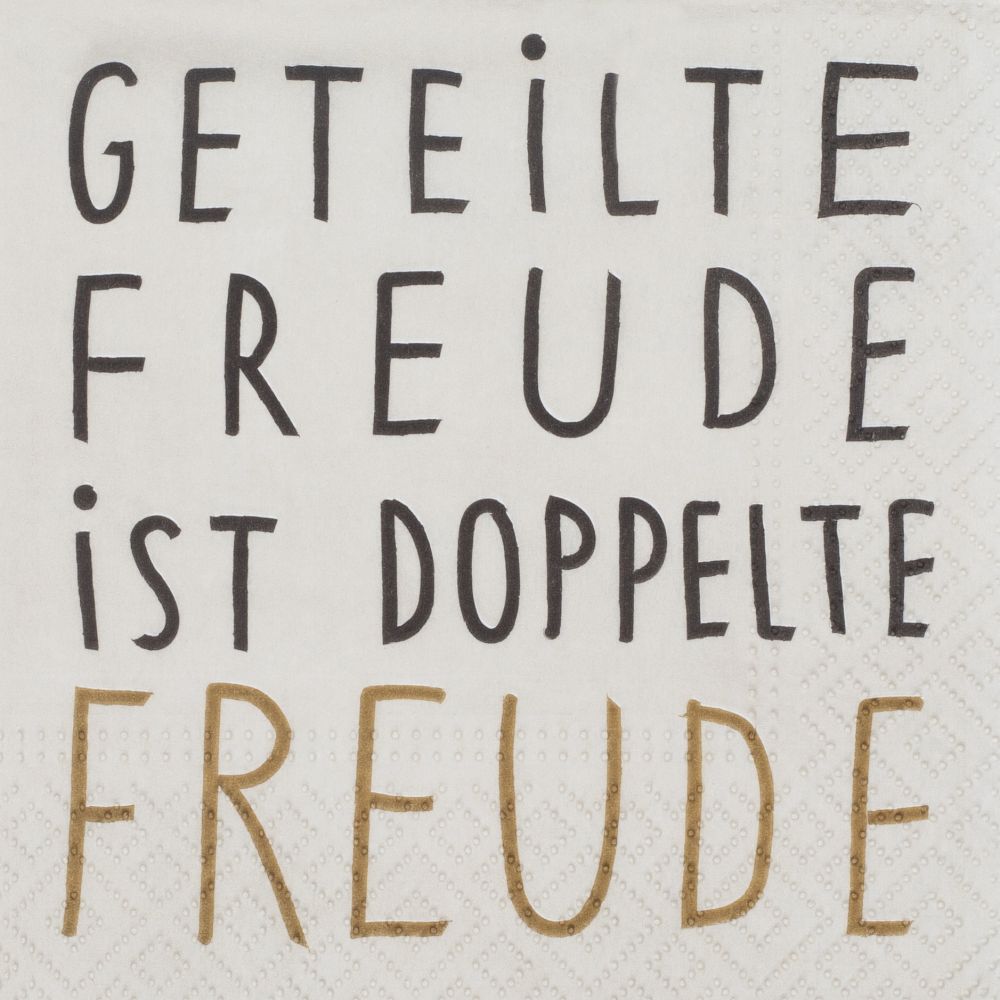 Cocktailserviette "Geteilte Freude"