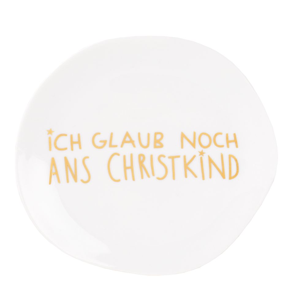 Weihnachtsteller "Ich glaub noch ans Christkind"