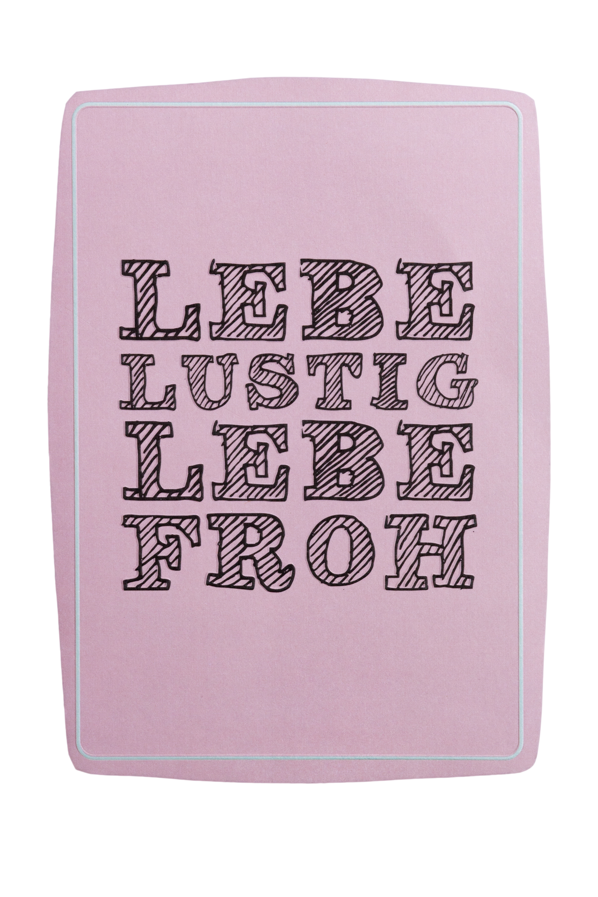 Bunte Mischung Postkarte "Lebe lustig, lebe froh"