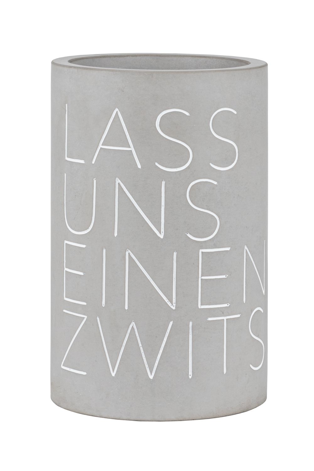 Beton Flaschenkühler "Lass uns einen Zwitschern"