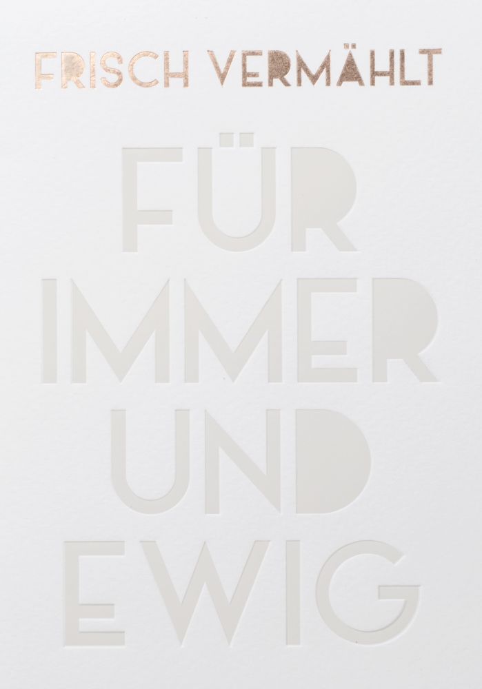 Prägegrußkarte "Für immer und ewig"