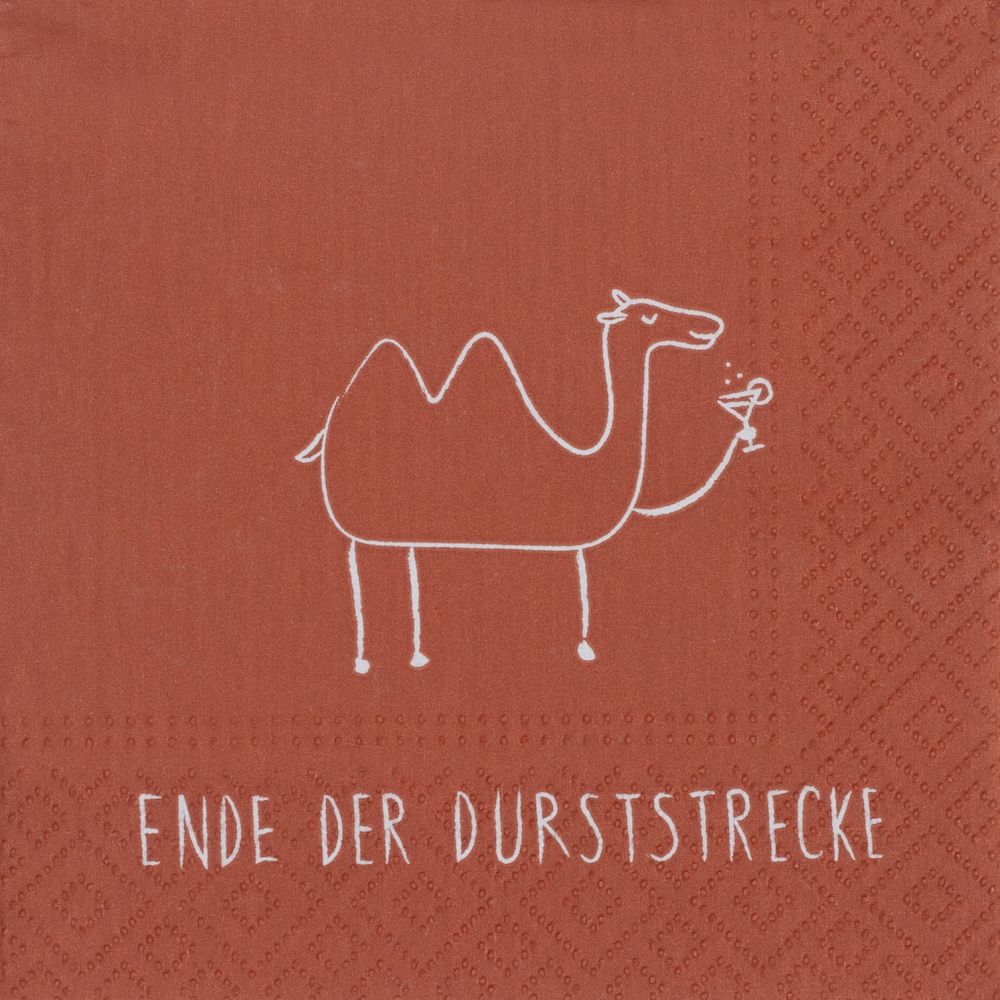 Cocktailserviette "Ende der Durststrecke"