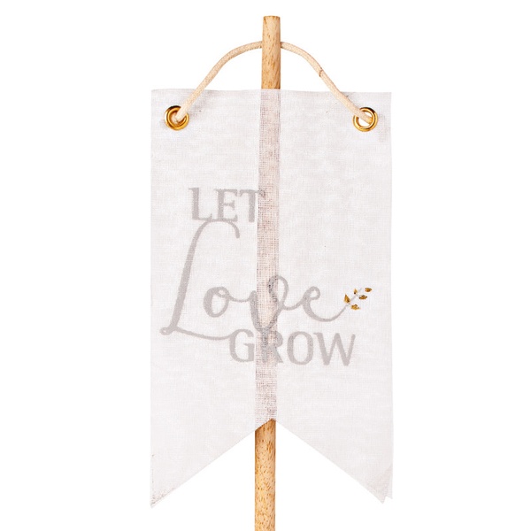 Wimpelstecker "Let love grow", gold