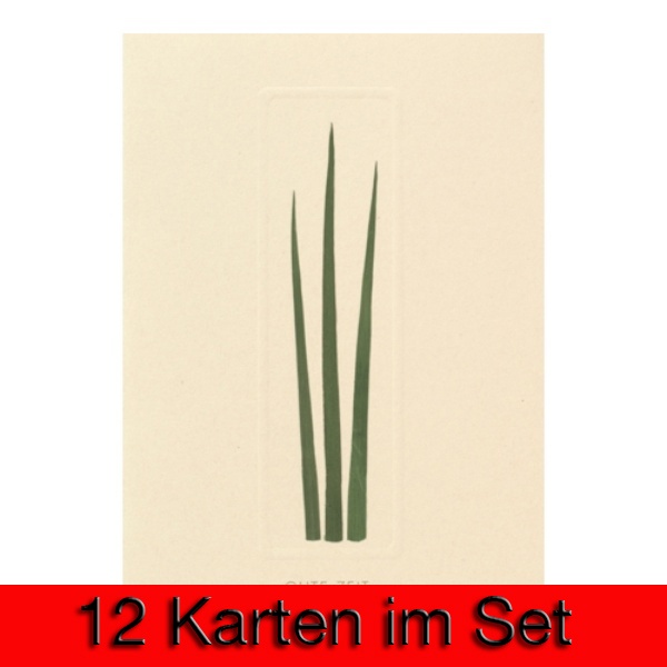 Blumenrahmenkarte "Gute Zeit" 12er Set