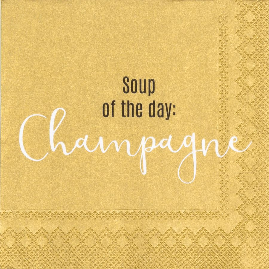 Cocktailservietten "Soup of the day: champagne"