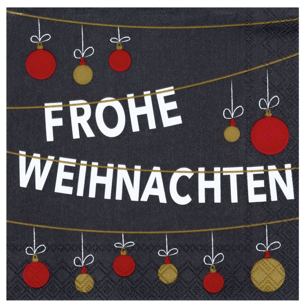 Cocktailserviette "Weihnachtskugeln"