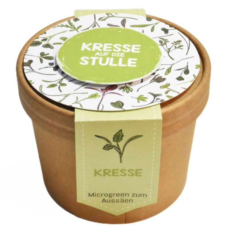 Microgreens Kresse Pott zum Aussäen