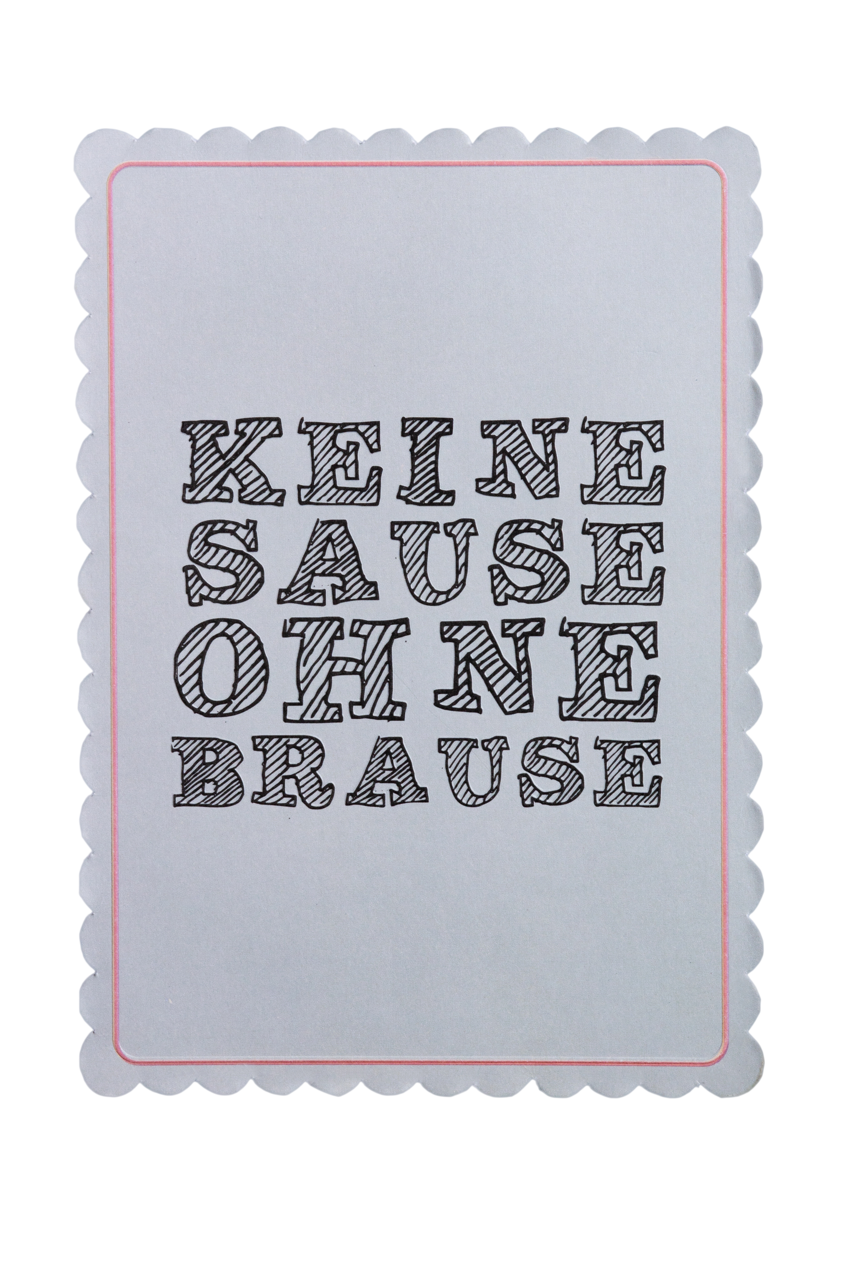 Bunte Mischung Postkarte "Keine Sause ohne Brause" 12er Set