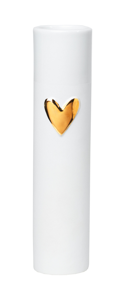 Vase -  Herz gold