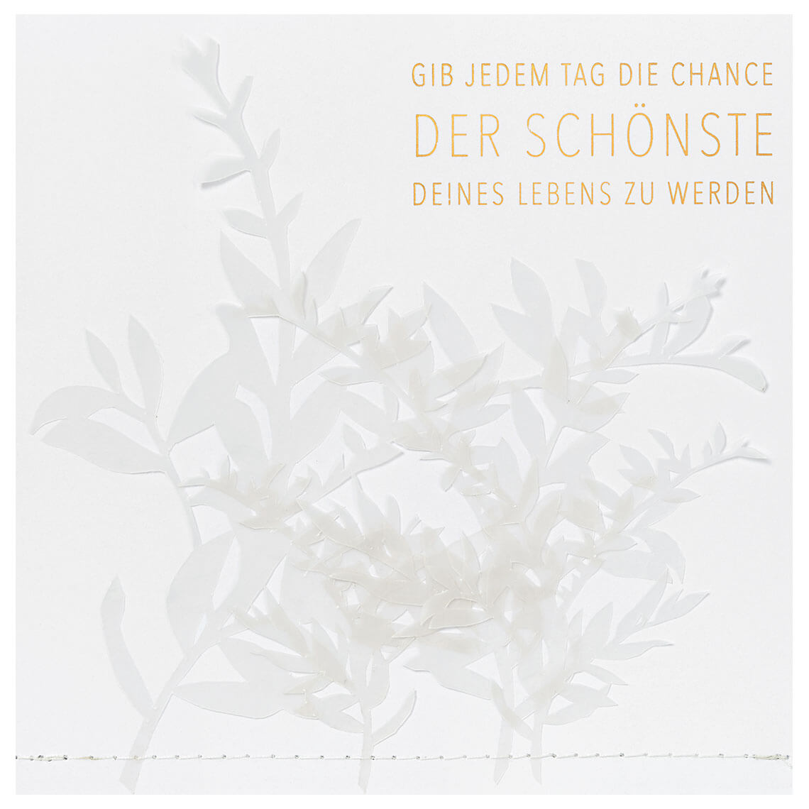 Transparente Poesiekarte "Der schönste Tag"