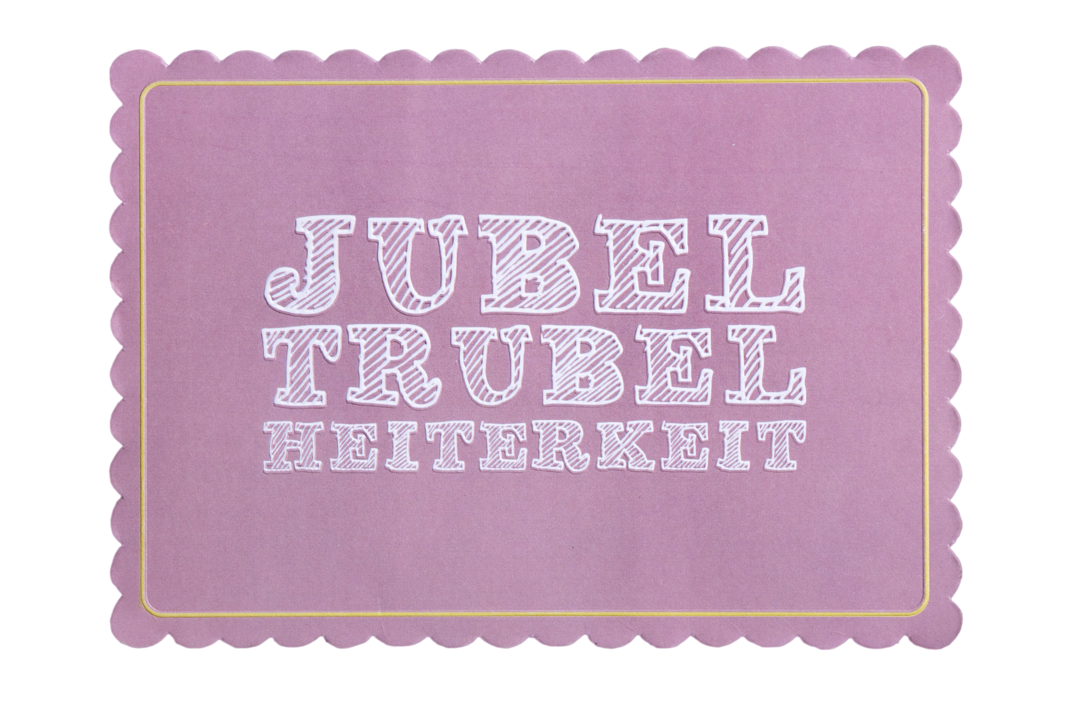 Bunte Mischung Postkarte "Jubel Trubel Heiterkeit"