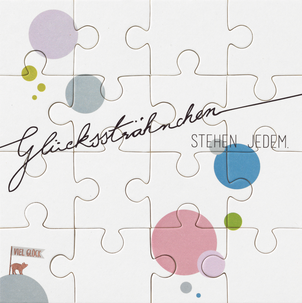 Puzzlekarte "Glückssträhnchen stehen jedem"