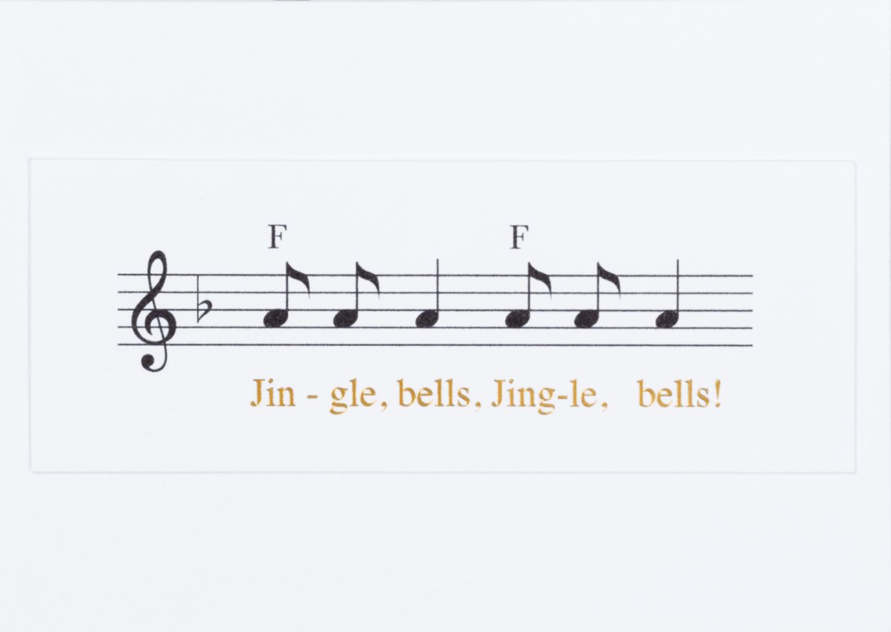 Weihnachtsliederkarte "Jingle bells"