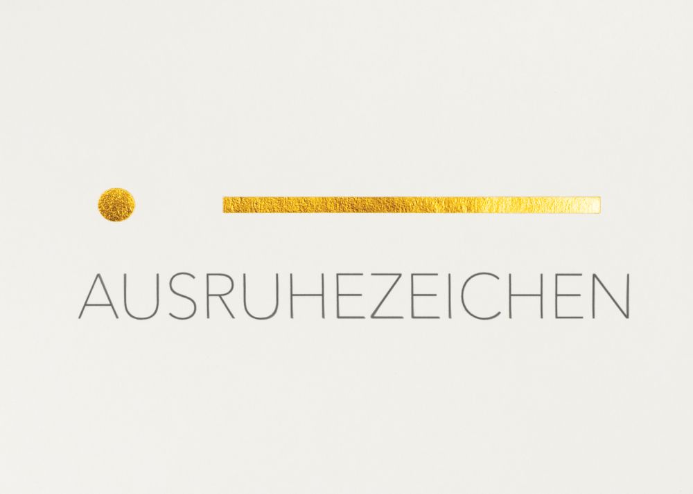 Goldwortkarte "Ausruhezeichen"