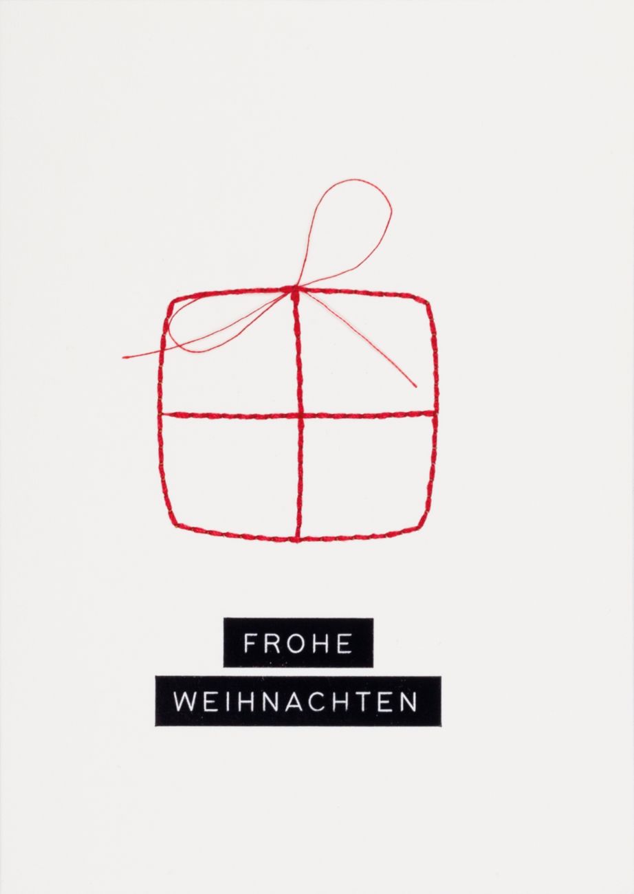 Weihnachtsfadenkarte "Frohe Weihnachten"