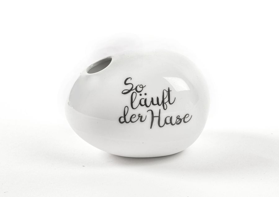 Eiervase "So läuft der Hase"