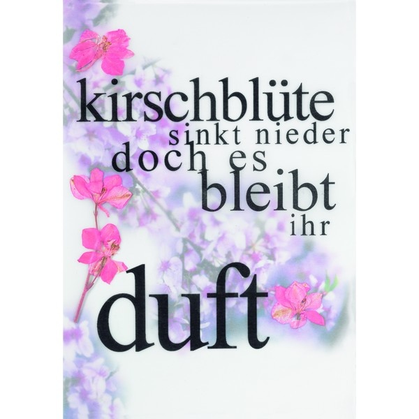 Räder Blumenpoesiekarte "Kirschblüte sinkt..." 5er Set