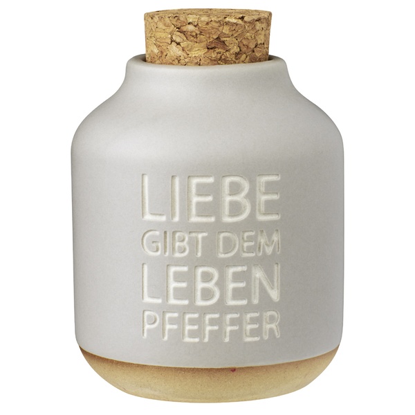 Gewürzflasche "Liebe gibt dem Leben Pfeffer"