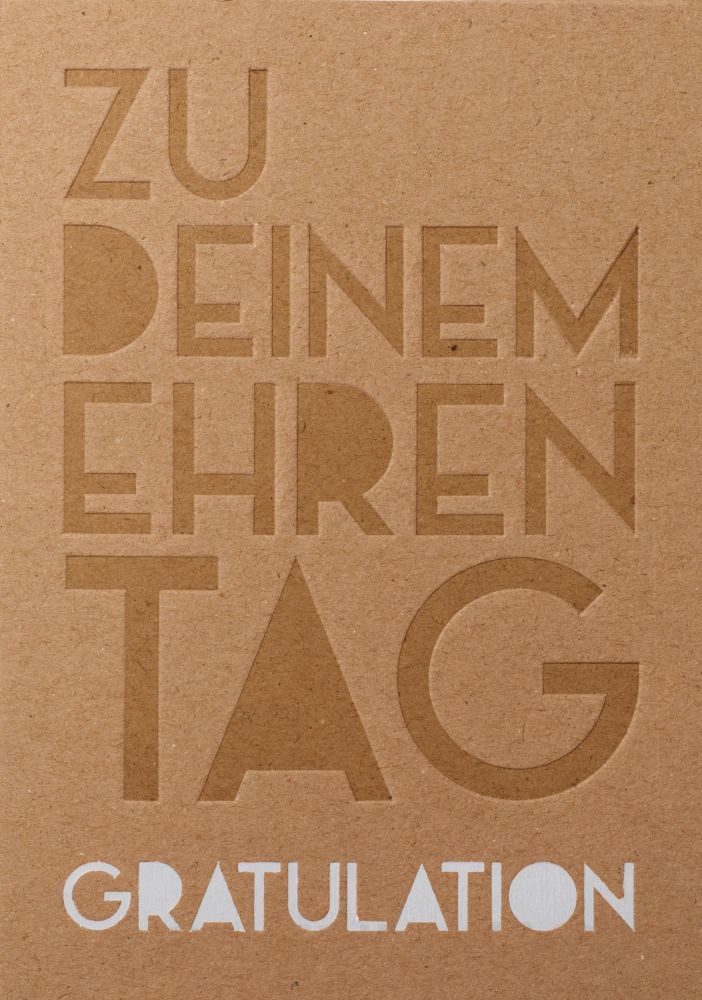 Prägegrußkarte "Zu deinem Ehrentag"