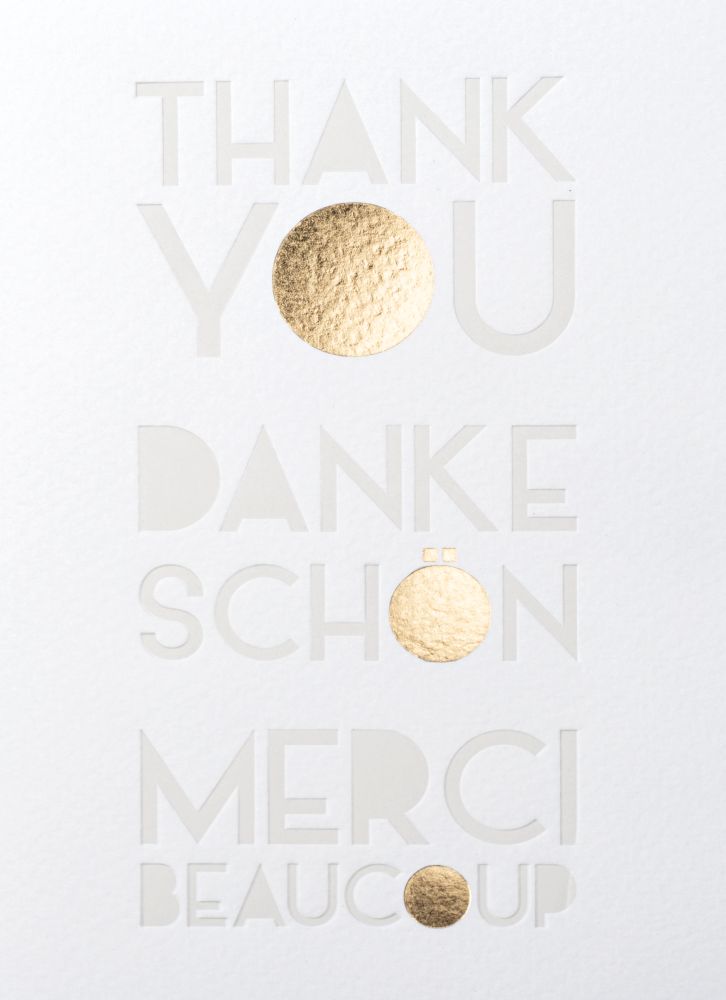 Prägegrußkarte "Thank you"