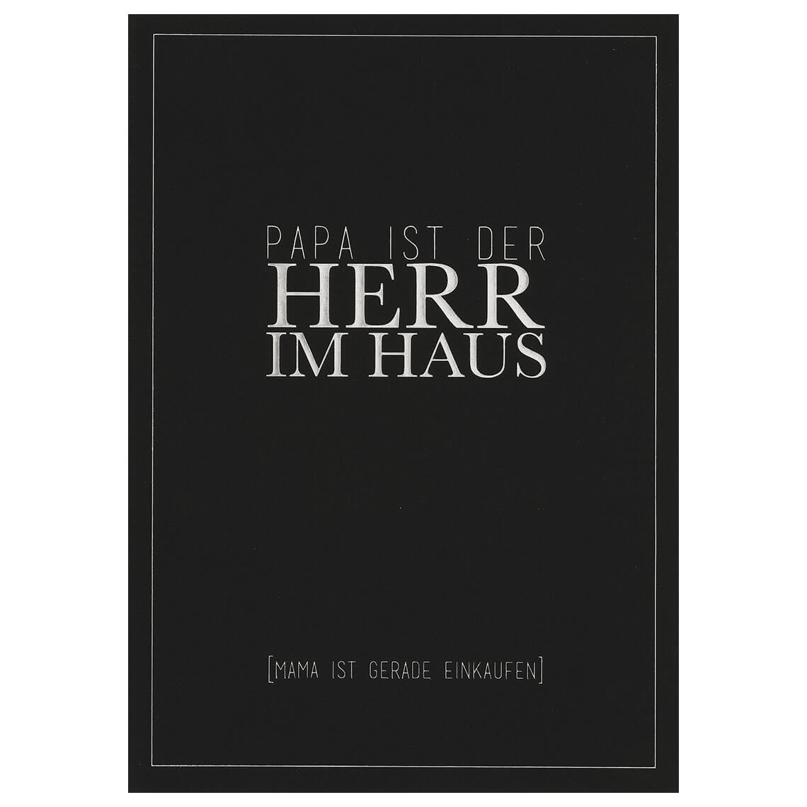 Herren Postkarte "Herr im Haus" im 12er Set