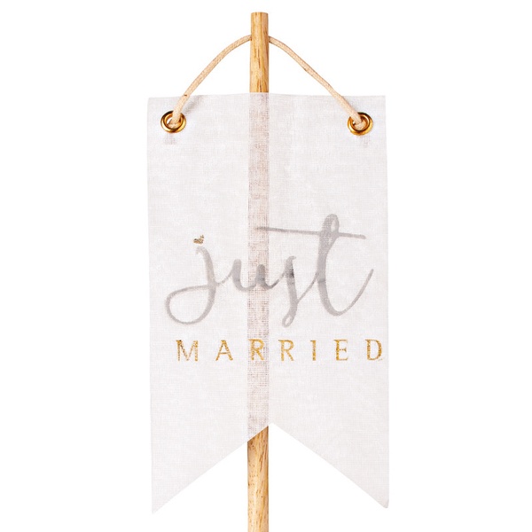 Wimpelstecker "Just married", gold