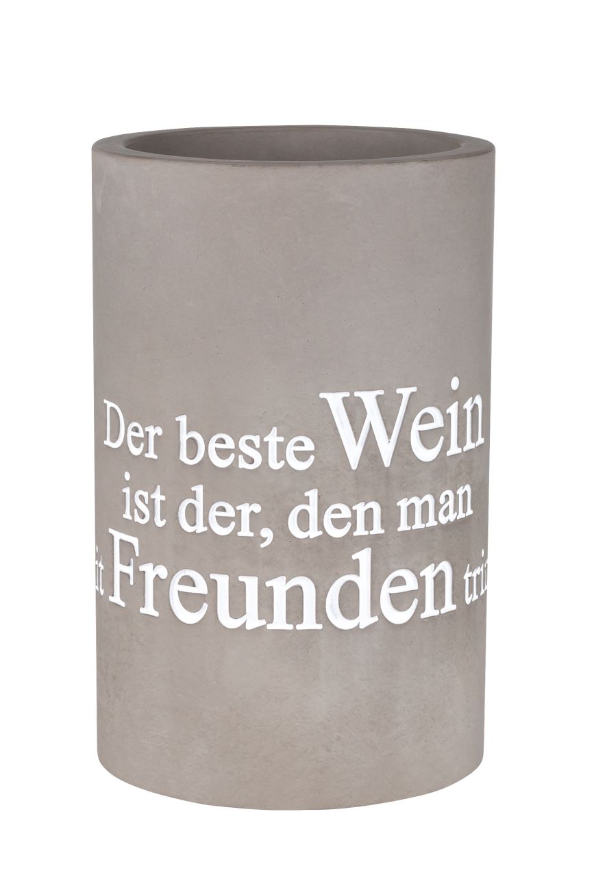 Beton Flaschenkühler "Der beste Wein"