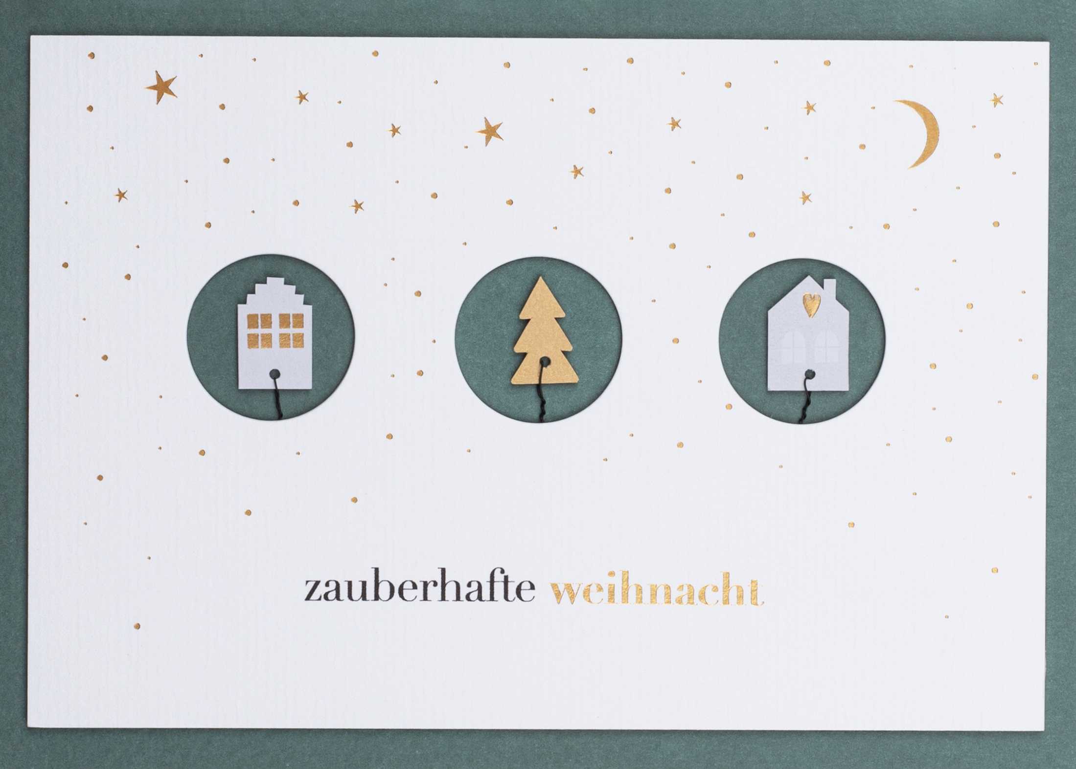 Weihnachtsdrahtkarte "Zauberhafte Weihnacht"